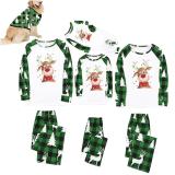 Christmas Print Plaid Patchwork Loungewear Parent-child Set GFTM-JJF32-889