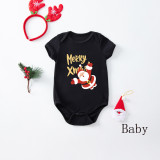 Christmas Printed Short Sleeve Parent-child Home Set GFTM-JJF53-806