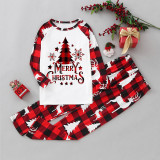 Christmas Print Plaid Patchwork Loungewear Parent-child Set GFTM-JJF32-889