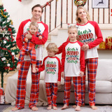 Christmas Printed Colorblocked Parent-Child Pajama Set GFTM-JJF103-3