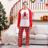 Christmas Printed Colorblocked Parent-Child Pajama Set GFTM-JJF103-3