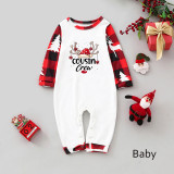 Christmas Plaid Patchwork Printed Homewear Parent-Child Set GFTM-JJF-2221