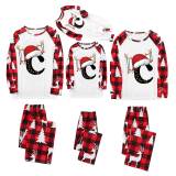 Christmas Letter Print Long Sleeve Parent-Child Pajama Set GFTM-JJF32