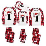 Christmas Letter Print Long Sleeve Parent-Child Pajama Set GFTM-JJF32