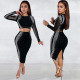Hot Drill Long Sleeve Two Piece Pants Set BY-7100