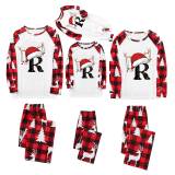 Christmas Letter Print Long Sleeve Parent-Child Pajama Set GFTM-JJF32