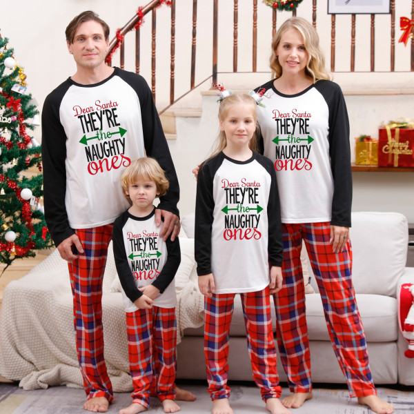 Christmas Printed Plaid Parent-Child Pajama Set GFTM-JJF104-358
