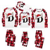 Christmas Letter Print Long Sleeve Parent-Child Pajama Set GFTM-JJF32