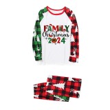 Christmas Plaid Patchwork Printed Loungewear Set GFTM-JJF153
