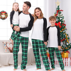 Christmas Plaid Patchwork Print Parent-Child Set GFTM-JJF90-230
