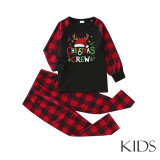 Christmas Hat Print Parent-Child Pajama Set GFTM-JJFA01-523