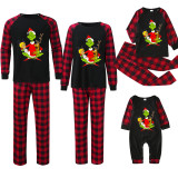Christmas Printed Patchwork Plaid Print  Parent-Child Pajama Set GFTM-JJFA01