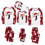 Christmas Letter Print Long Sleeve Parent-Child Pajama Set GFTM-JJF32
