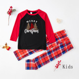 Christmas Plaid Patchwork Print Long Sleeve Parent-Child Set GFTM-JJF101