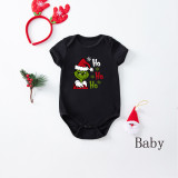 Christmas Printed BlackTops Plaid Print Loungewear Parent-Child Set GFTM-JJF53