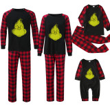 Christmas Printed Patchwork Plaid Print  Parent-Child Pajama Set GFTM-JJFA01
