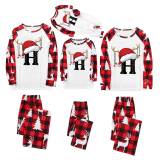 Christmas Letter Print Long Sleeve Parent-Child Pajama Set GFTM-JJF32