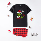 Christmas Printed BlackTops Plaid Print Loungewear Parent-Child Set GFTM-JJF53