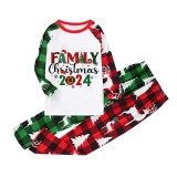 Christmas Plaid Patchwork Printed Loungewear Set GFTM-JJF153