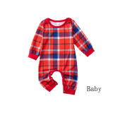 Christmas Printed Colorblocked Parent-Child Pajama Set GFTM-JJF103-3