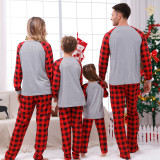 Christmas Plaid Patchwork Printed Homewear Parent-Child Set GFTM-JJF-2221