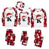 Christmas Letter Print Long Sleeve Parent-Child Pajama Set GFTM-JJF32