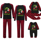 Christmas Printed Patchwork Plaid Print  Parent-Child Pajama Set GFTM-JJFA01