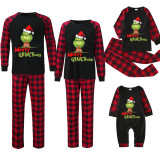 Christmas Printed Patchwork Plaid Print  Parent-Child Pajama Set GFTM-JJFA01