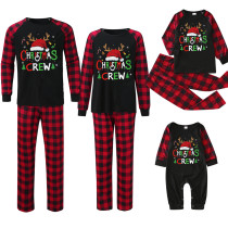 Christmas Hat Print Parent-Child Pajama Set GFTM-JJFA01-523