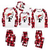 Christmas Letter Print Long Sleeve Parent-Child Pajama Set GFTM-JJF32