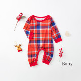 Christmas Plaid Patchwork Print Long Sleeve Parent-Child Set GFTM-JJF101