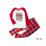 Christmas Printed Colorblocked Parent-Child Pajama Set GFTM-JJF103-3