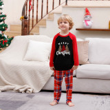 Christmas Plaid Patchwork Print Long Sleeve Parent-Child Set GFTM-JJF101