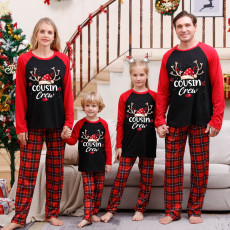 Christmas Letter Print Long Sleeve Parent-Child Set GFTM-JJF109-2221