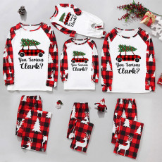 Christmas Plaid Patchwork Printed Loungewear Parent-child Set GFTM-JJF32-842
