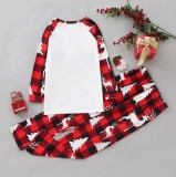 Christmas Plaid Patchwork Printed Loungewear Parent-child Set GFTM-JJF32-842