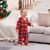 Christmas Plaid Patchwork Print Long Sleeve Parent-Child Set GFTM-JJF101