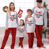 Christmas Plaid Patchwork Printed Homewear Parent-Child Set GFTM-JJF-2221