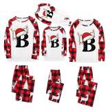 Christmas Letter Print Long Sleeve Parent-Child Pajama Set GFTM-JJF32
