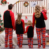 Christmas Plaid Patchwork Print Long Sleeve Parent-Child Set GFTM-JJF101