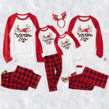 Christmas Plaid Patchwork Printed Homewear Parent-Child Set GFTM-JJF-2221