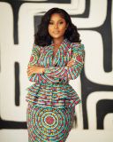 Long Sleeve Print Blazer Two Piece Skirt Set NY-10907