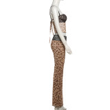 Sexy Sling Slim Tank Top Low Waisted Pants Suit GHEM-K24S43226