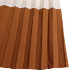 Plus Size Blazer Collar Press Pleated Midi Dress GATE-538