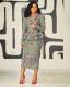 Long Sleeve Print Blazer Two Piece Skirt Set NY-10907