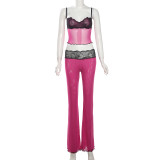 Sexy Sling Slim Tank Top Low Waisted Pants Suit GHEM-K24S43226
