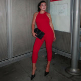 Sleeveless Tie Up Backless Jumpsuit BLG-P4817180A