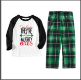 Christmas Letter Prints Long Sleeve Parent-child Loungewear Set GFTM-JJF90-358