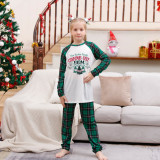 Christmas Printed Parent-Child Plaid Patchwork Pajama Set GFTM-JJF106