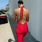 Sleeveless Tie Up Backless Jumpsuit BLG-P4817180A